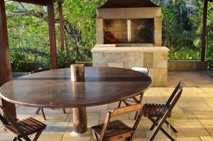Outdoor barbecue area